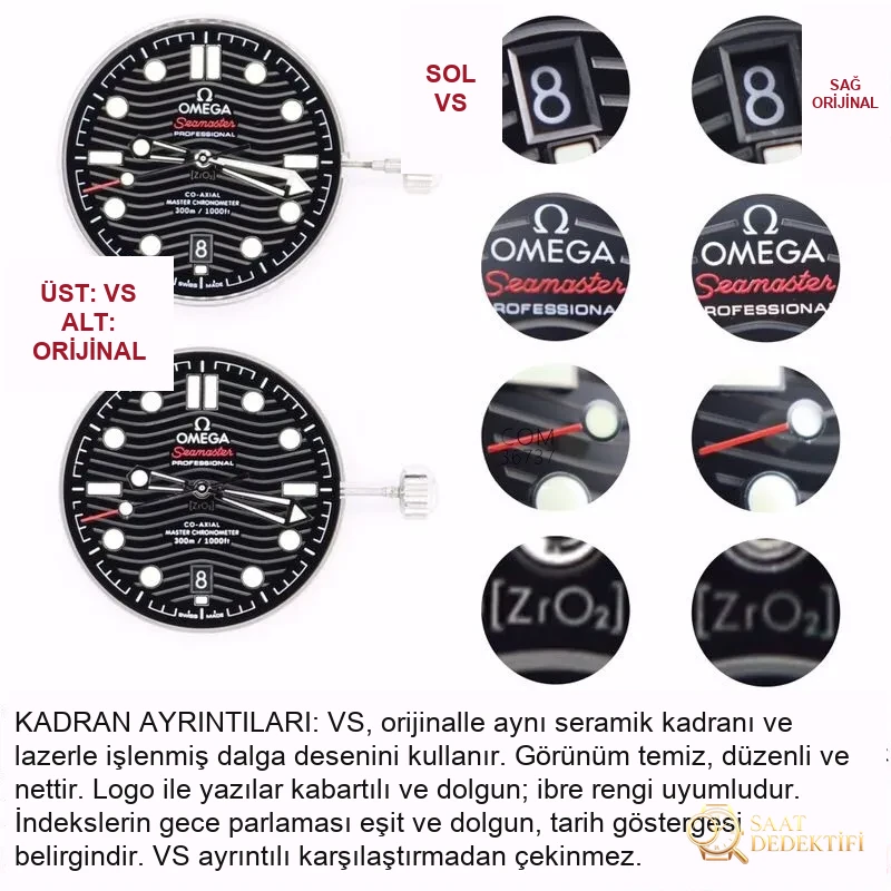 İnceleme: VS Factory ve OM Factory Omega yeni Seamaster 300 modelinin orijinalle karşılaştırması — hangisinin replikası daha iyi? - Kadran İbreleri ve Saniye Akışı