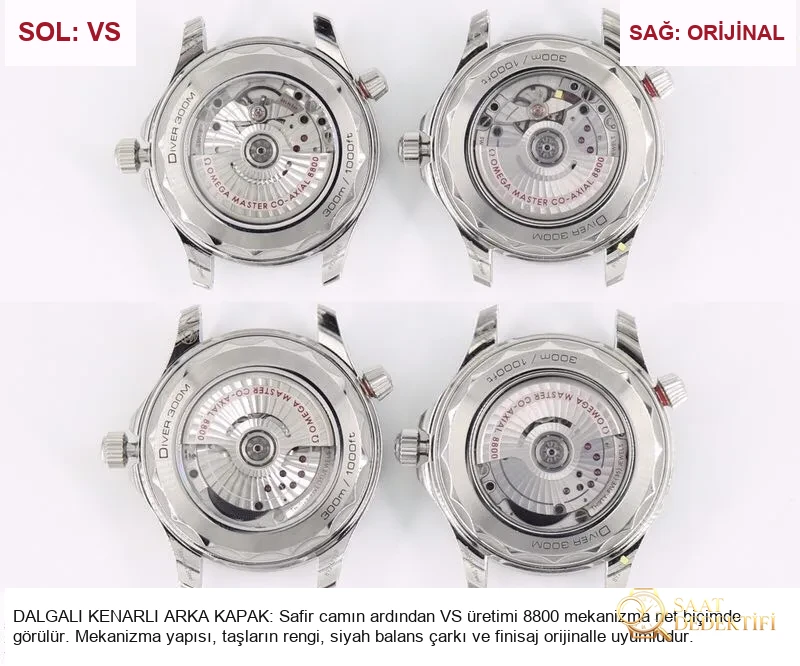İnceleme: VS Factory ve OM Factory Omega yeni Seamaster 300 modelinin orijinalle karşılaştırması — hangisinin replikası daha iyi? - Mekanizma Çark Dizilimi ve Taş Yatakları