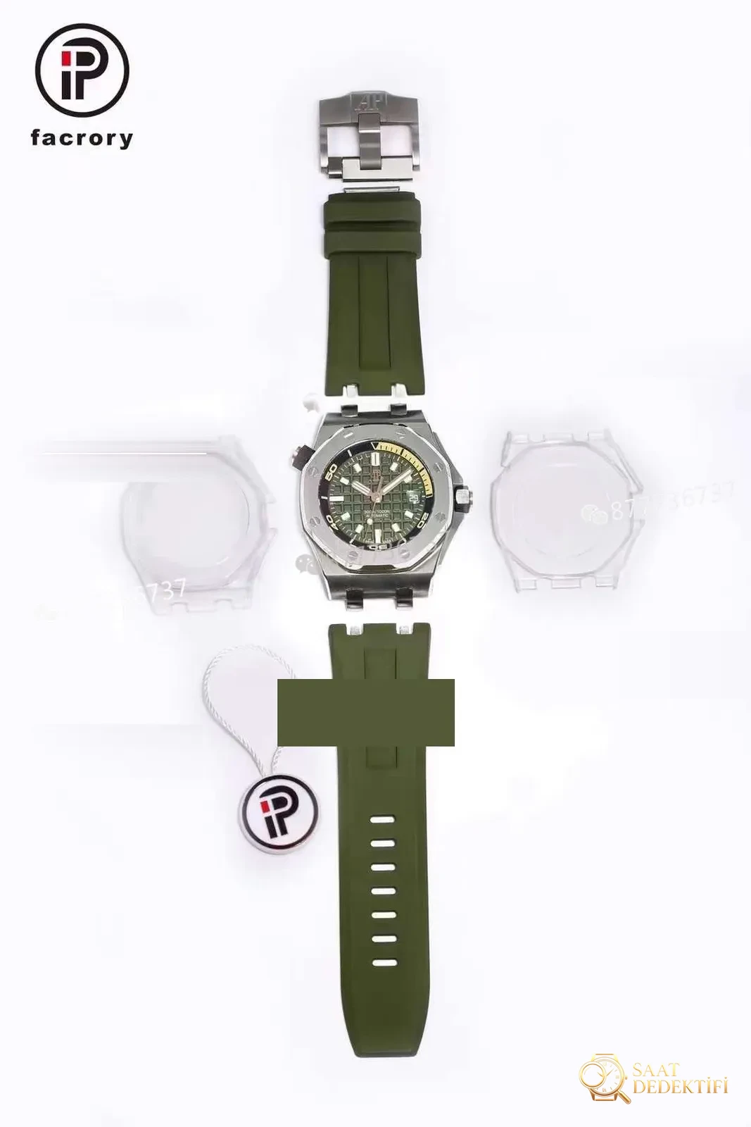 IP Factory Audemars Piguet 15720 Offshore Hızlı Değiştirilebilir Kayışlı Dalış Saati - Kasa Profili ve Kurma Kolu İncelemesi