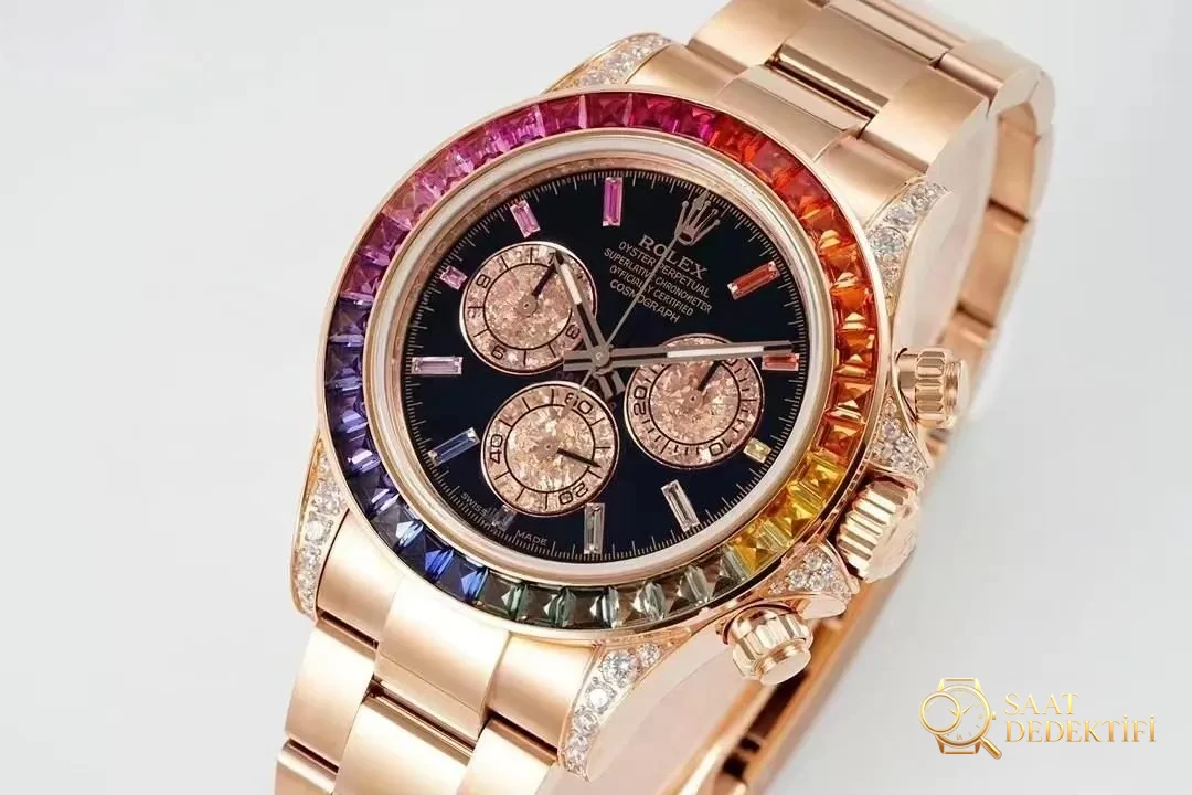 IPK Factory Rolex Rainbow Daytona ve 4130 mekanizmalı replikanın performansı nasıl? - Kasa Profili ve Kurma Kolu İncelemesi