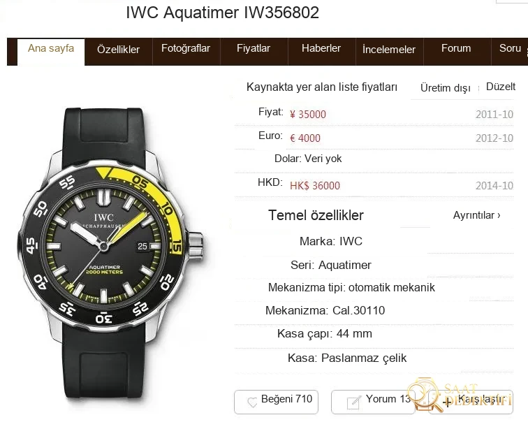 IWC IW356802 Replika Saat İncelemesi - Ön Görünüm ve Kasa Tasarımı