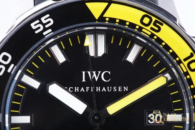 IWS Factory IWC Aquatimer serisi IW356802 çeyrek sarı/beyaz replika saat ile orijinal karşılaştırmalı incelemesi - Bilekte Duruş ve Kasa Orantısı