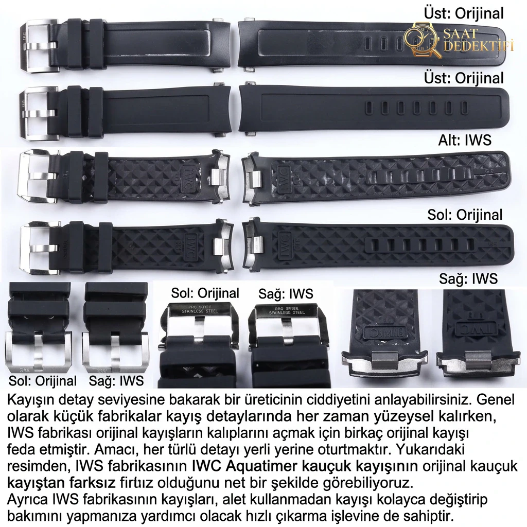 IWS Factory IWC Aquatimer serisi IW356802 çeyrek sarı/beyaz replika saat ile orijinal karşılaştırmalı incelemesi - Tepe Koruması ve Ayar Fonksiyonu