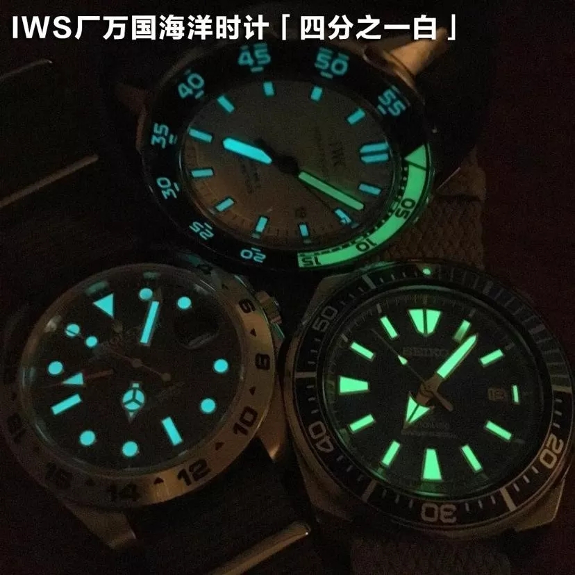 IWS Factory IWC Aquatimer serisi IW356802 çeyrek sarı/beyaz replika saat ile orijinal karşılaştırmalı incelemesi — 21. fotoğraf