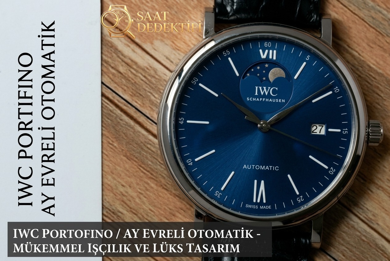 IWS Factory IWC Portofino Ay Evreli Mekanizma ve Kalibre Analizi - ön görünüm