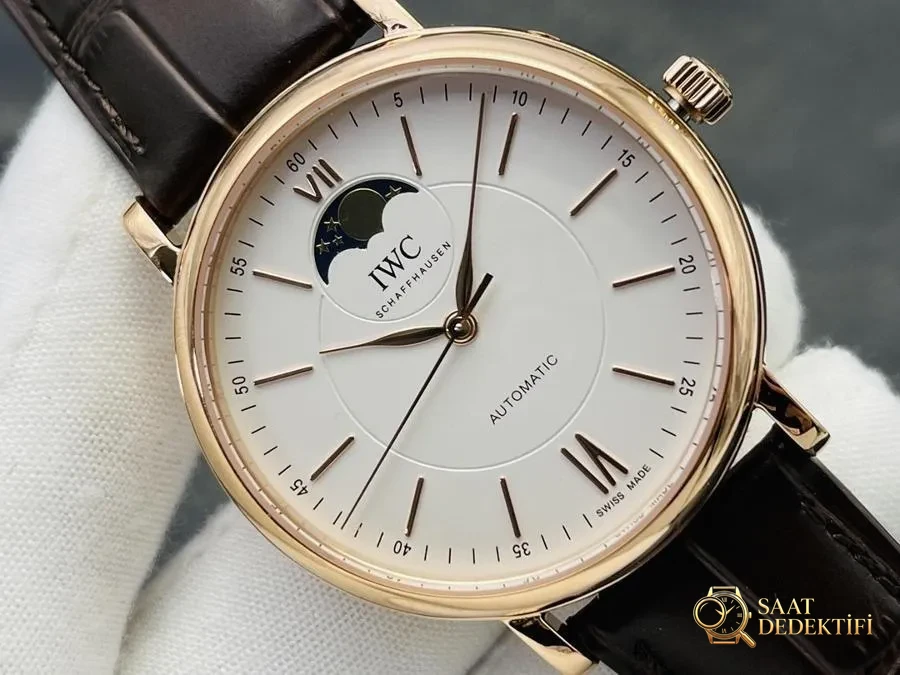 IWS Factory IWC Portofino serisi ay evreli otomatik saat incelemesi - Kadran Detayı ve Bezel İşçiliği