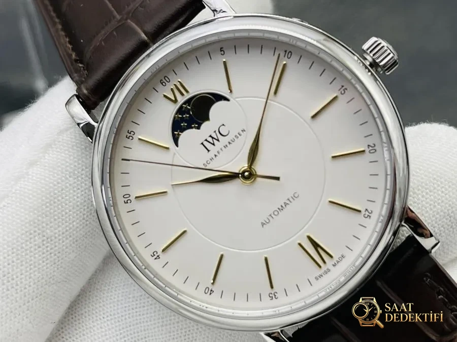 IWS Factory IWC Portofino serisi ay evreli otomatik saat incelemesi - Fosfor ve Super-LumiNova Gece Görünümü