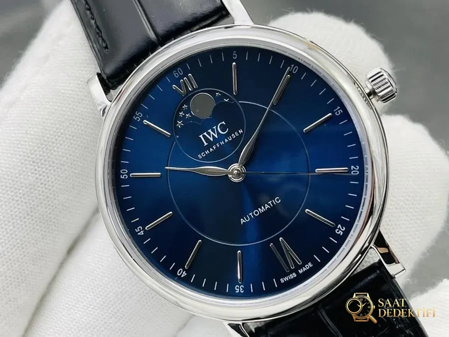 IWS Factory IWC Portofino serisi ay evreli otomatik saat incelemesi - Yan Profil ve Kordon Bağlantısı