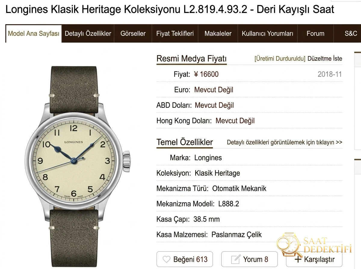 Longines Replika Saat İncelemesi - Ön Görünüm ve Kasa Tasarımı