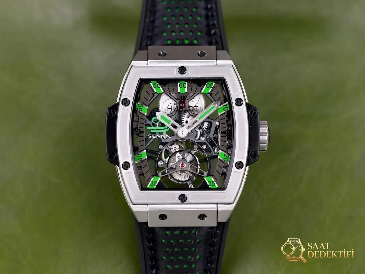 JB Factory Hublot fıçı formlu tourbillon HUB9006 mekanizmalı model ilk bakışta belli oluyor mu? - Mekanizma Zemberek ve Balans Detayı