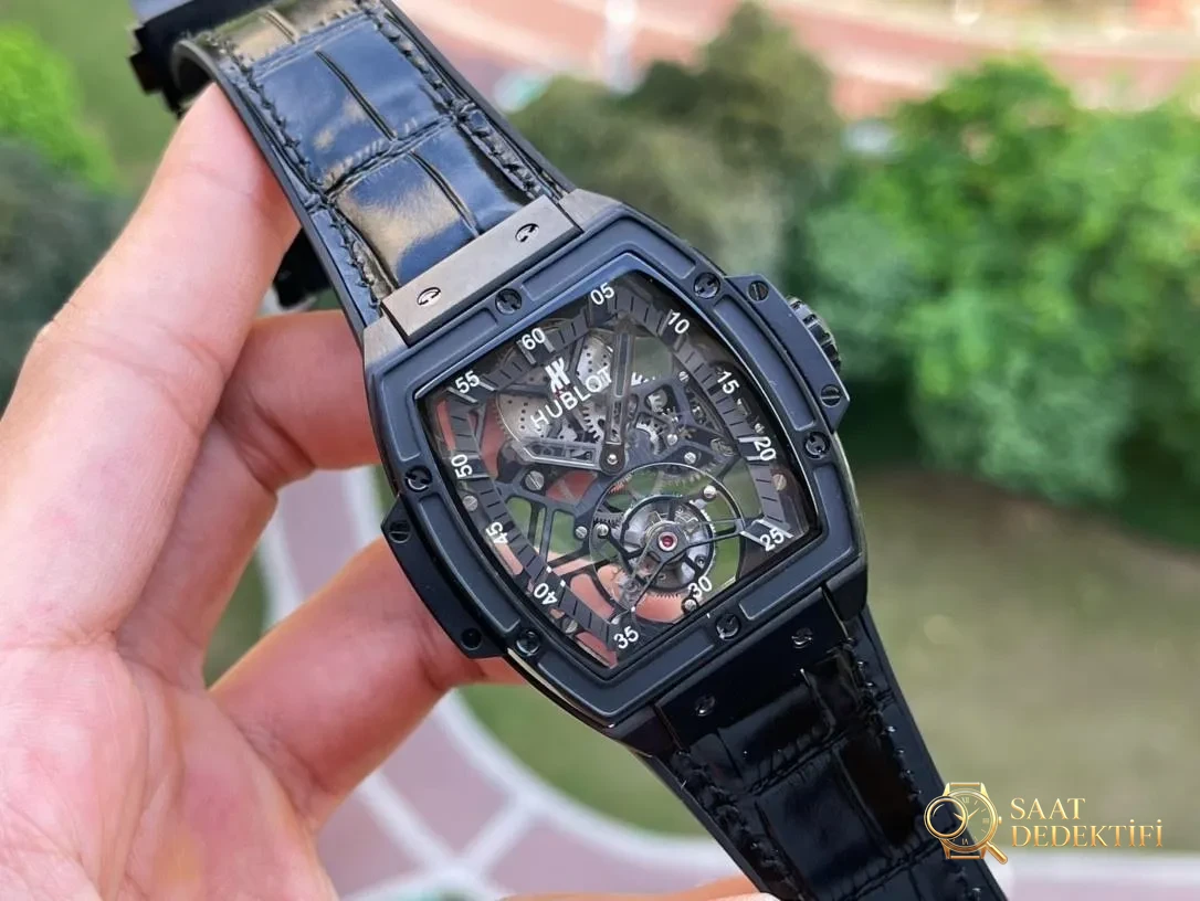 JB Factory Hublot MASTERPIECE Serisi 906 Tourbillon Replika Saat İncelemesi - Kasa Profili ve Kurma Kolu İncelemesi