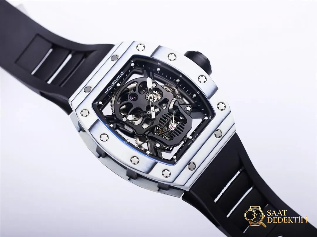 JB Factory Richard Mille RM52-01 echtes Tourbillon – weiße Verarbeitungsdetails – Armband, Verschluss und Clip-Mechanismus