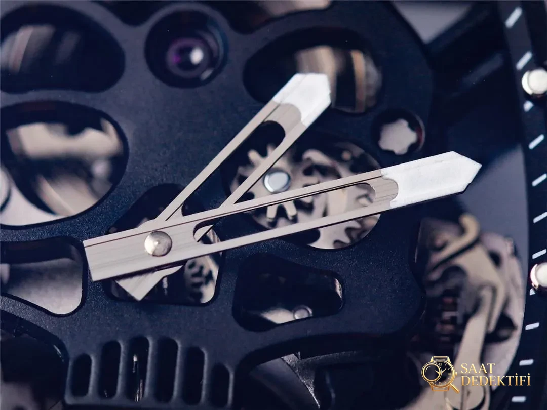 JB Factory Richard Mille RM52-01 echtes Tourbillon – weiße Verarbeitungsdetails – Gehäuse aus Stahl und Polierqualität