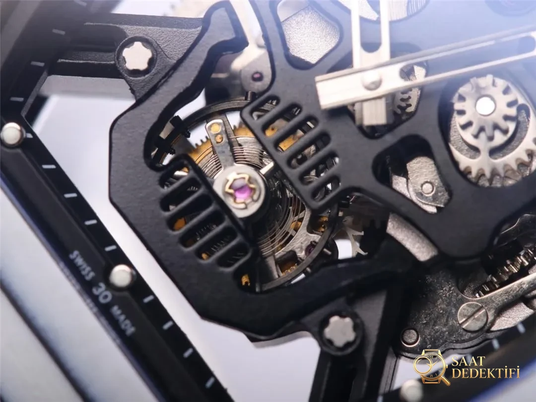 JB Factory Richard Mille RM52-01 echtes Tourbillon – weiße Verarbeitungsdetails – Glas-Antireflexbeschichtung (AR).