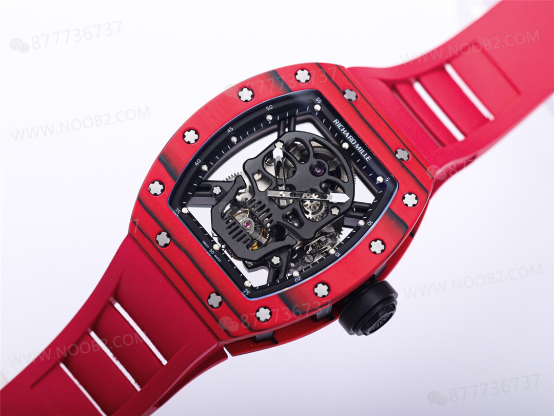 JB Factory Richard Mille RM52-01 gerçek tourbillon - kırmızı detay gerçek çekim — 4. fotoğraf