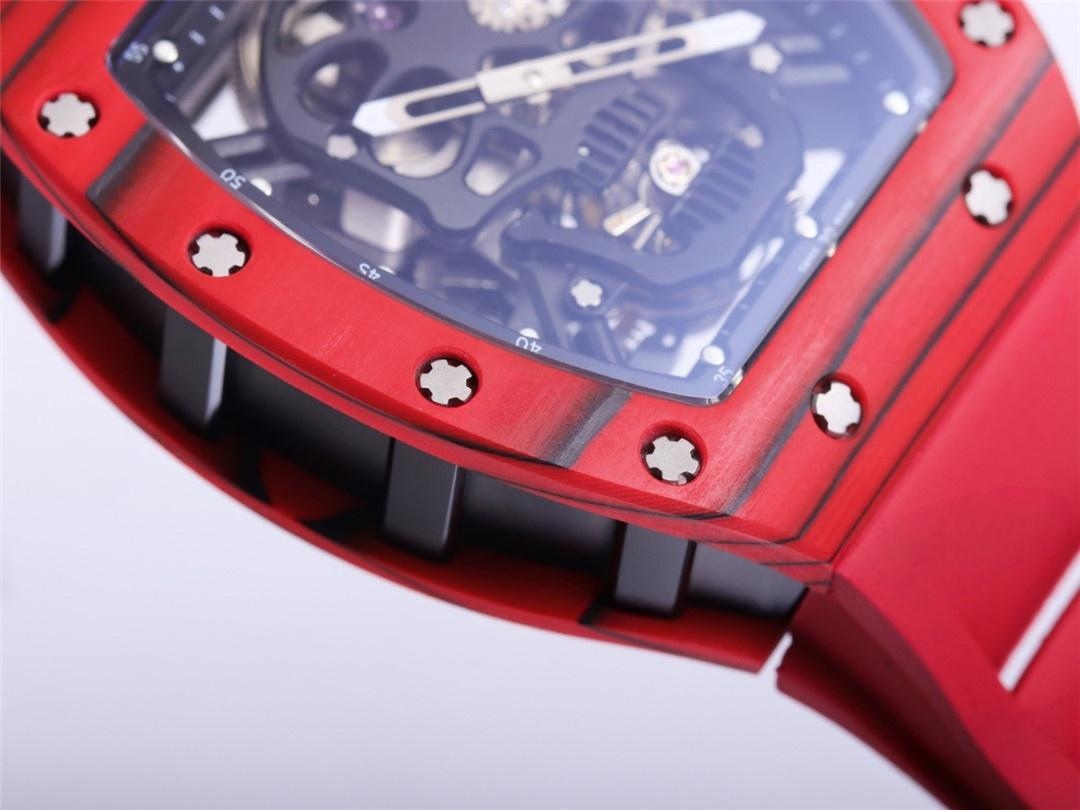JB Factory Richard Mille RM52-01 gerçek tourbillon - kırmızı detay gerçek çekim — 7. fotoğraf