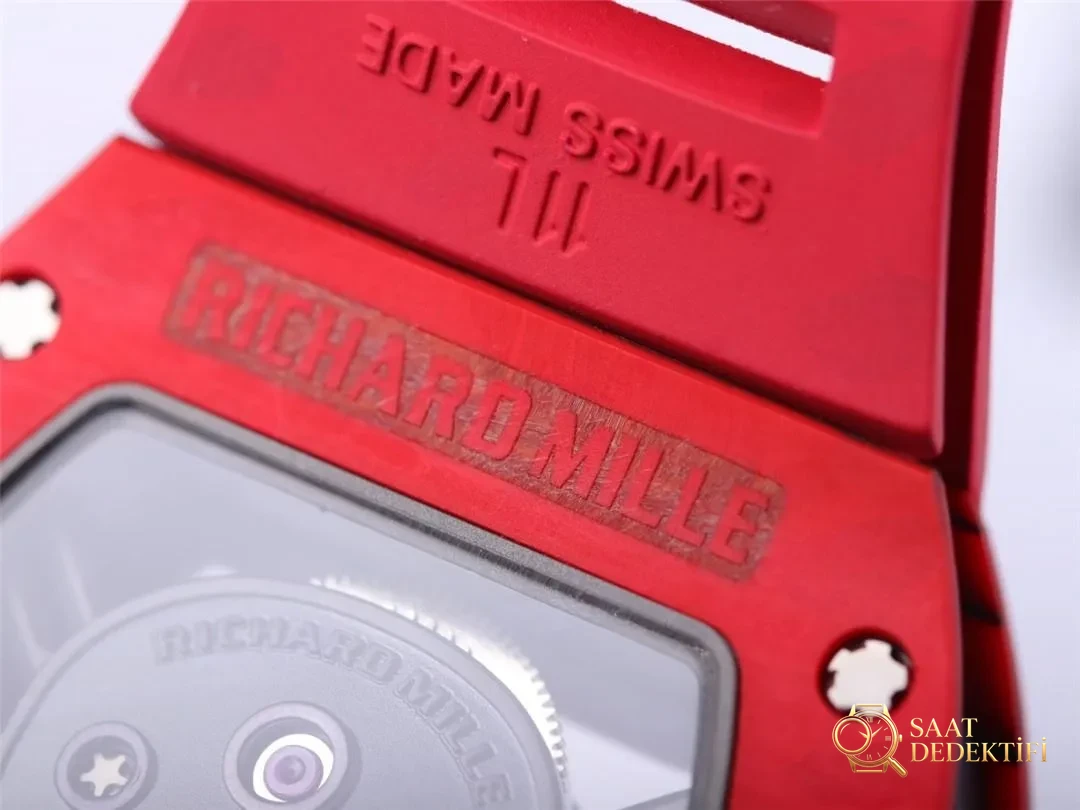 JB Factory Richard Mille RM52-01 tourbillon real - detalle rojo toma real - Revestimiento antirreflectante de vidrio (AR)