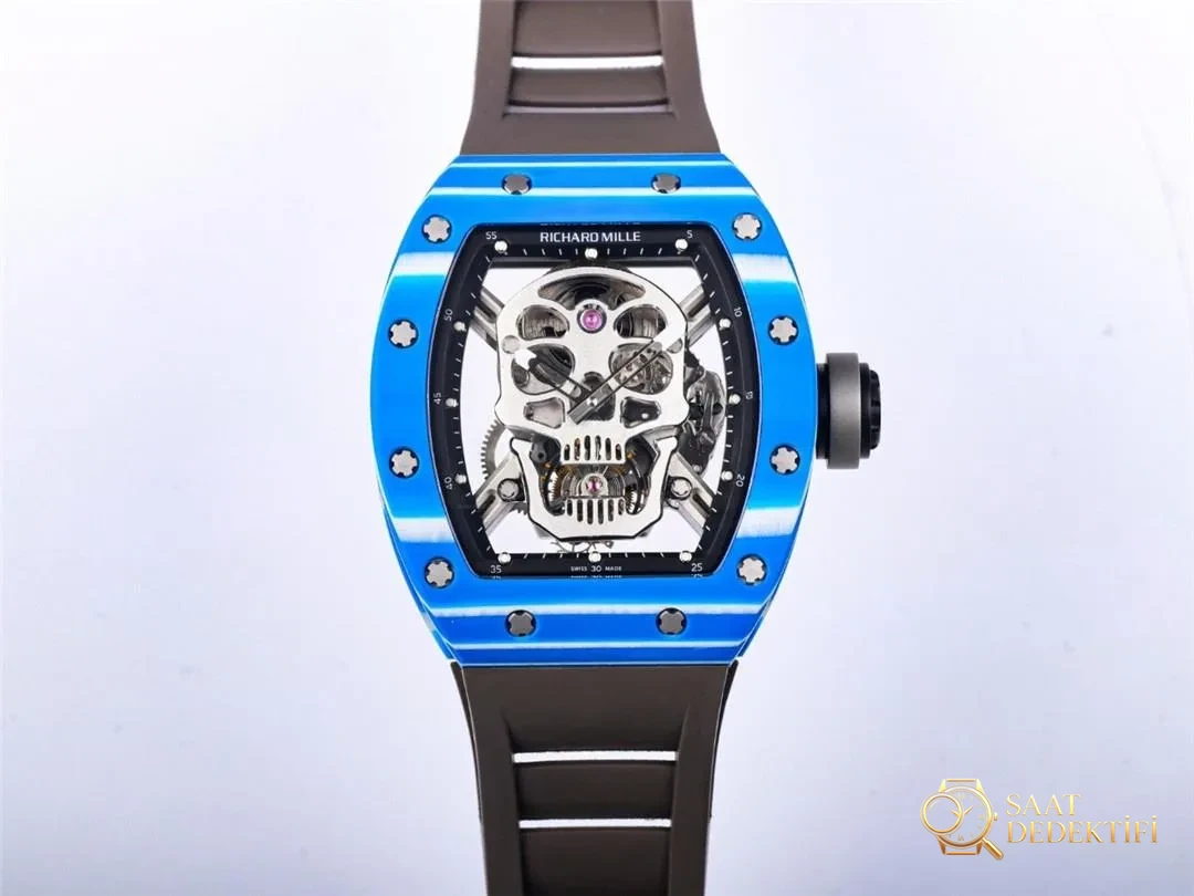 JB Factory Richard Mille RM52-01 gerçek tourbillon - mavi almaya değer mi? - Kasa Profili ve Kurma Kolu İncelemesi