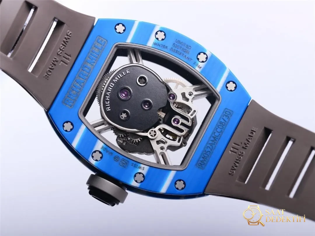 JB Factory Richard Mille RM52-01 gerçek tourbillon - mavi almaya değer mi? - Fosfor ve Super-LumiNova Gece Görünümü