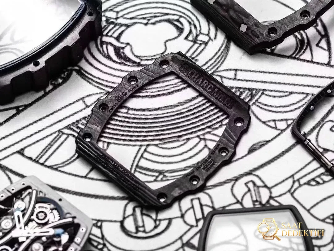 Revue de la réplique de la montre Tourbillon Richard Mille RM53-01 de JB Factory - Cadran macro et fabrication de l'index