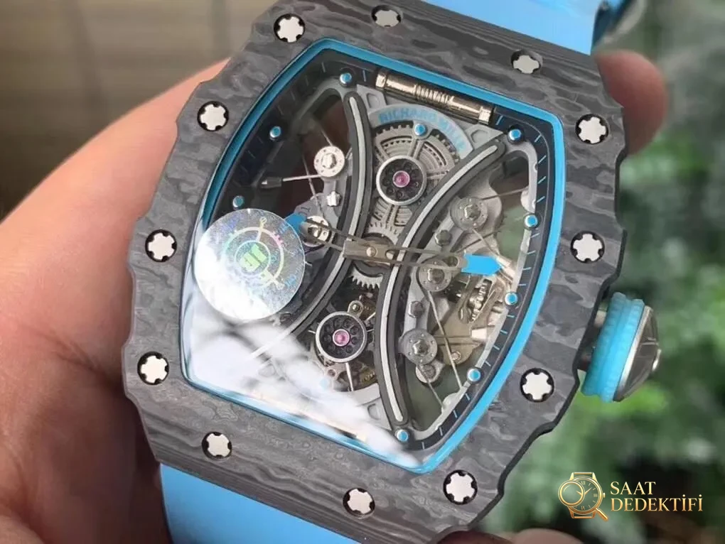 JB Richard Mille RM53-01 Tourbillon Kol Saati Güncellenmiş Versiyon - Arka Kapak ve Mekanizma Detayı
