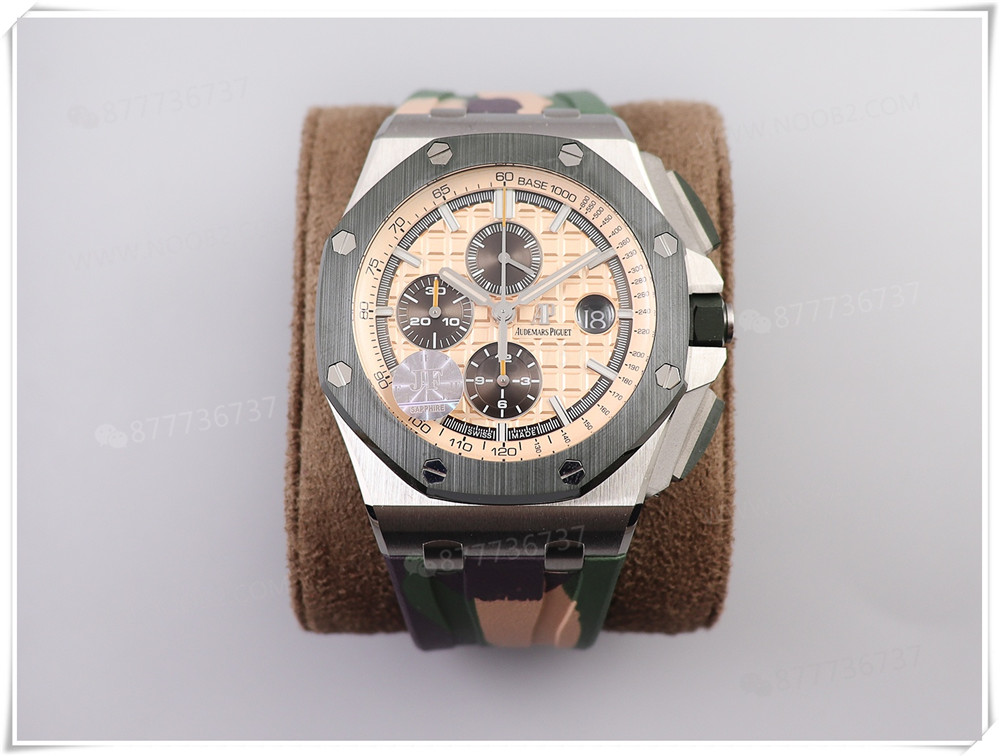 JF Factory Audemars Piguet 26400 Royal Oak Offshore askeri yeşil seramik kamuflaj replika saati gerçeğine ne kadar yakın? — 1. fotoğraf