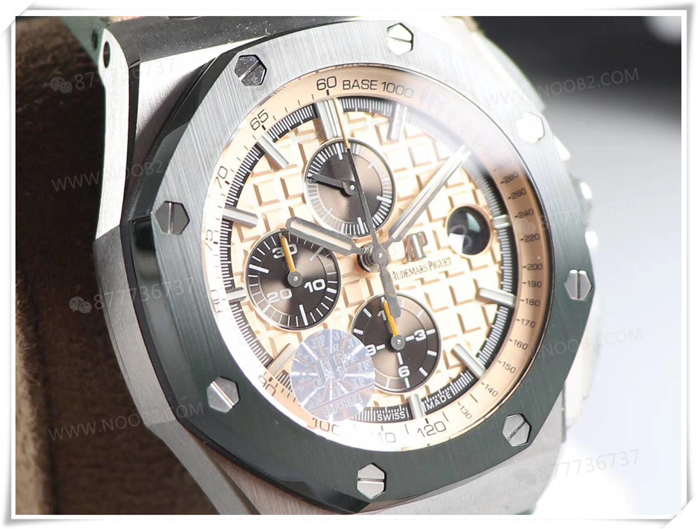 JF Factory Audemars Piguet 26400 Royal Oak Offshore askeri yeşil seramik kamuflaj replika saati gerçeğine ne kadar yakın? — 3. fotoğraf
