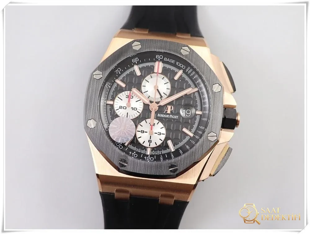 JF Factory Audemars Piguet 26401RO rose gold Royal Oak Offshore kronograf kol saatinin V2 versiyonunun açıkları neler? - Kadran Detayı ve Bezel İşçiliği