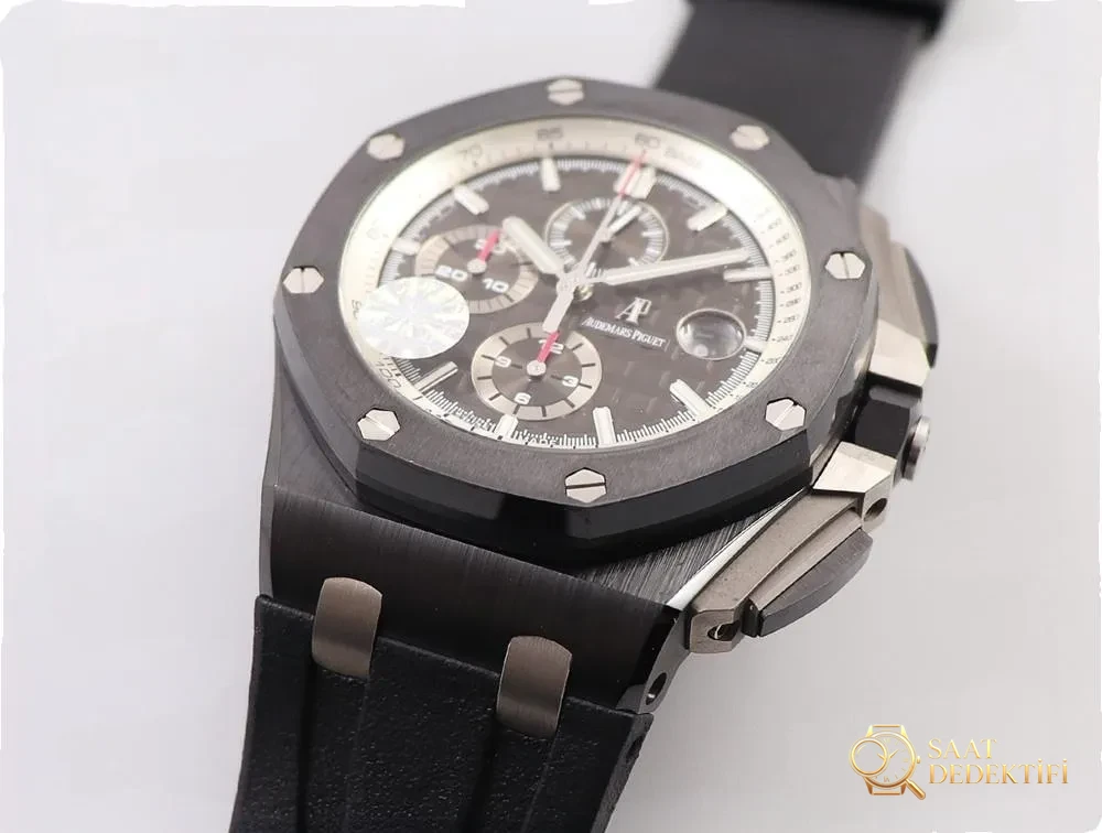 JF Factory Audemars Piguet 26405CE Royal Oak Offshore tam seramik kronograf saati genelde ne kadar? - Kasa Profili ve Kurma Kolu İncelemesi