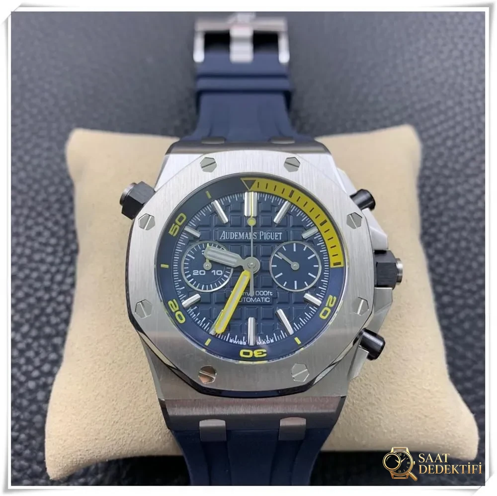 JF Factory Audemars Piguet 26703ST Royal Oak Offshore meyve renkli kronograf saatte renk farkı olur mu? Kalitesi iyi mi? - Kadran Detayı ve Bezel İşçiliği
