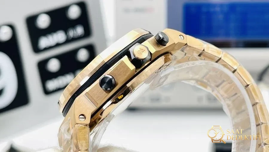 JF Factory Audemars Piguet AP Royal Oak Offshore 26470OR pembe altın üst düzey replika saat incelemesi - Bilezik, Toka ve Klips Mekanizması