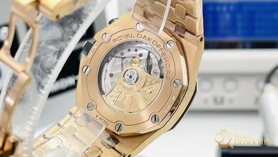 JF Factory Audemars Piguet AP Royal Oak Offshore 26470OR pembe altın üst düzey replika saat incelemesi - Makro Kadran ve İndeks İşçiliği