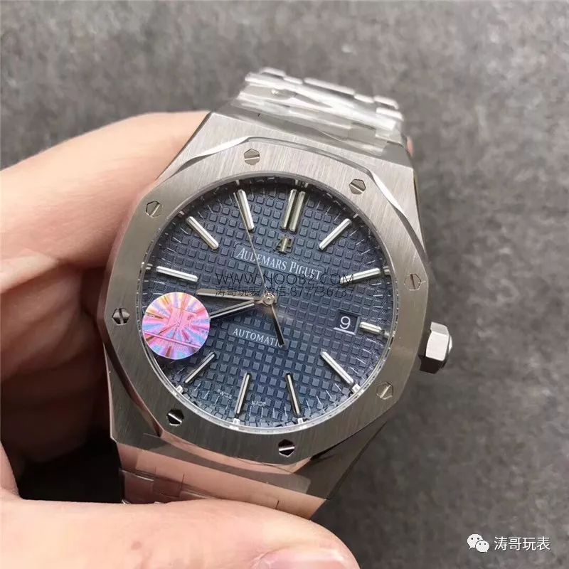 JF Factory Audemars Piguet AP15400 Royal Oak serisi mavi kadran V5 en üst versiyon replika saat incelemesi — detayları yakınlaştırınca nasıl? İlk bakışta sahte belli olur mu? — 3. fotoğraf