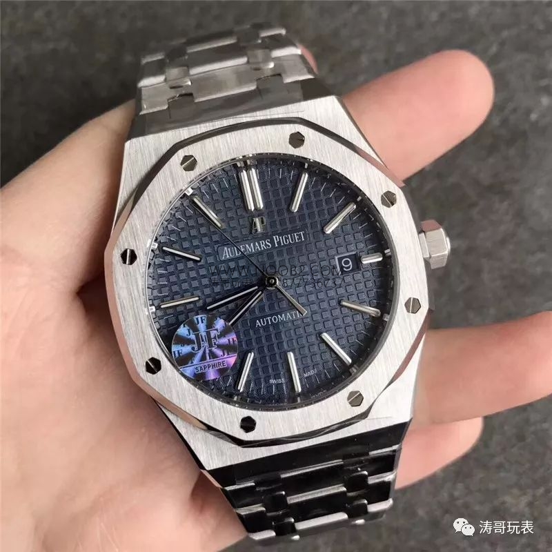 JF Factory Audemars Piguet AP15400 Royal Oak serisi mavi kadran V5 en üst versiyon replika saat incelemesi — detayları yakınlaştırınca nasıl? İlk bakışta sahte belli olur mu? — 17. fotoğraf