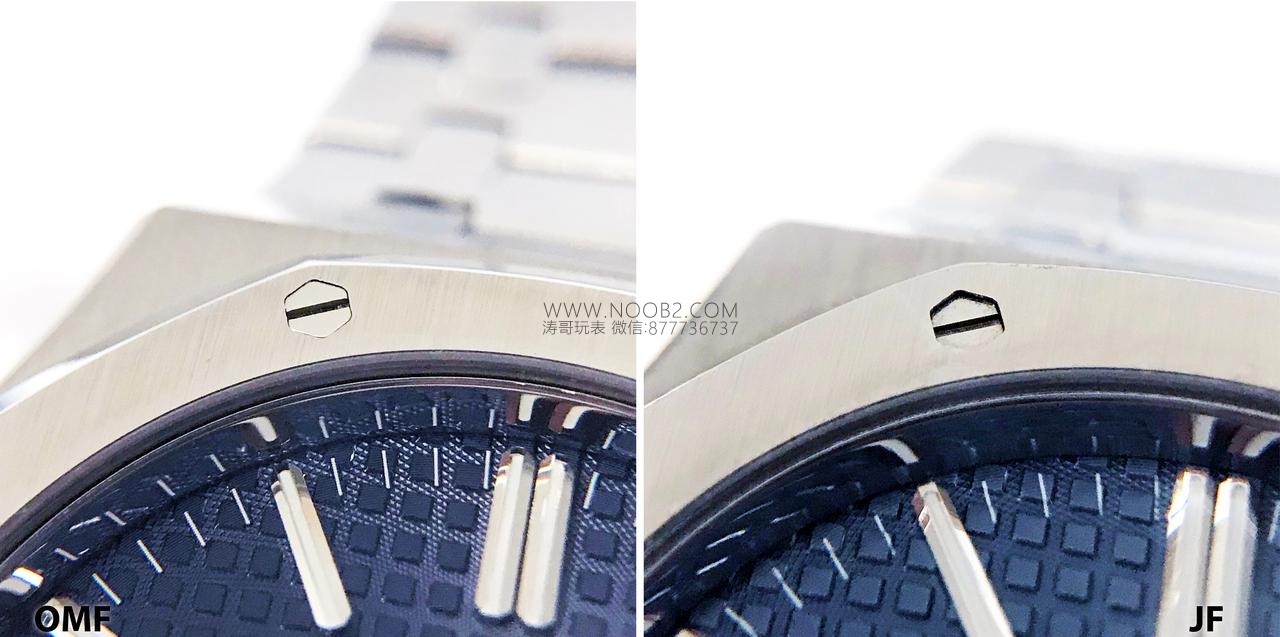 JF Factory Audemars Piguet ap15400 V5 versiyonu Royal Oak ile OM Factory karşılaştırması: hangi replika saat daha iyi yapılmış? — 4. fotoğraf