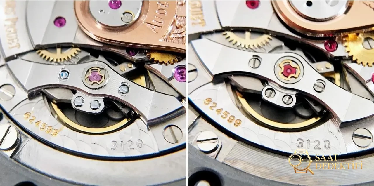 JF Factory Audemars Piguet ap15400 V5 versiyonu Royal Oak ile OM Factory karşılaştırması: hangi replika saat daha iyi yapılmış? - Kadran Güneş Işını (Sunburst) Efekti