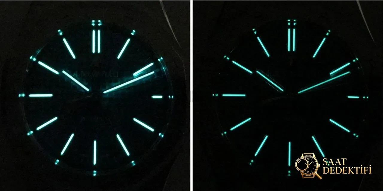 JF Factory Audemars Piguet ap15400 V5 versiyonu Royal Oak ile OM Factory karşılaştırması: hangi replika saat daha iyi yapılmış? - Kordon Bakla Esnekliği ve Pim Yuvaları