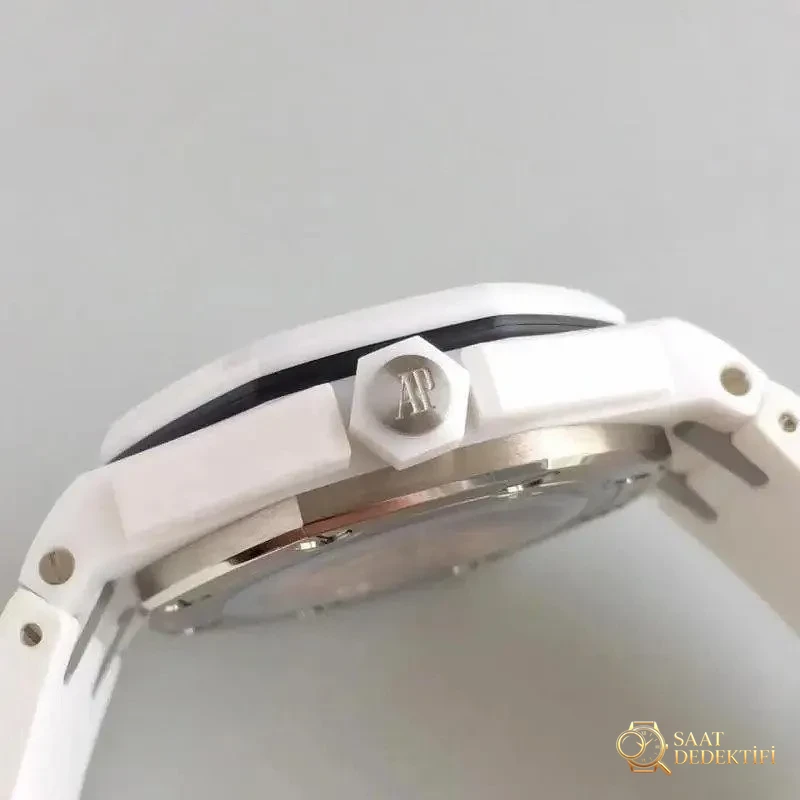 JF Factory Audemars Piguet AP15707 Beyaz Seramik Royal Oak Offshore inceleme - Kadran Detayı ve Bezel İşçiliği