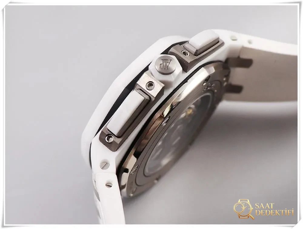 JF Factory Audemars Piguet Royal Oak Offshore 26402 Beyaz Seramik Kronograf Kullanım Kılavuzu - Makro Kadran ve İndeks İşçiliği