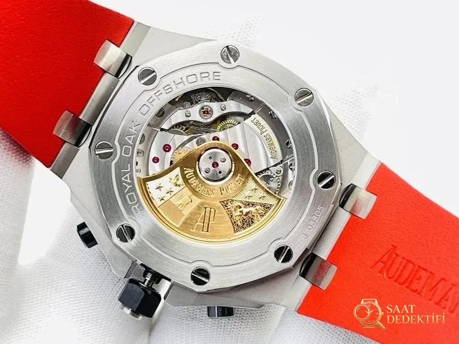 JF Factory Audemars Piguet Royal Oak Offshore Serisi AP26470 Black Knight Çelik Kasa Seramik Bezel Yeni Model Kol Saati - Bilezik, Toka ve Klips Mekanizması