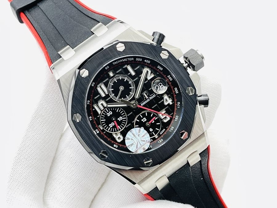 JF Factory Audemars Piguet Royal Oak Offshore Serisi AP26470 Black Knight Çelik Kasa Seramik Bezel Yeni Model Kol Saati — 6. fotoğraf