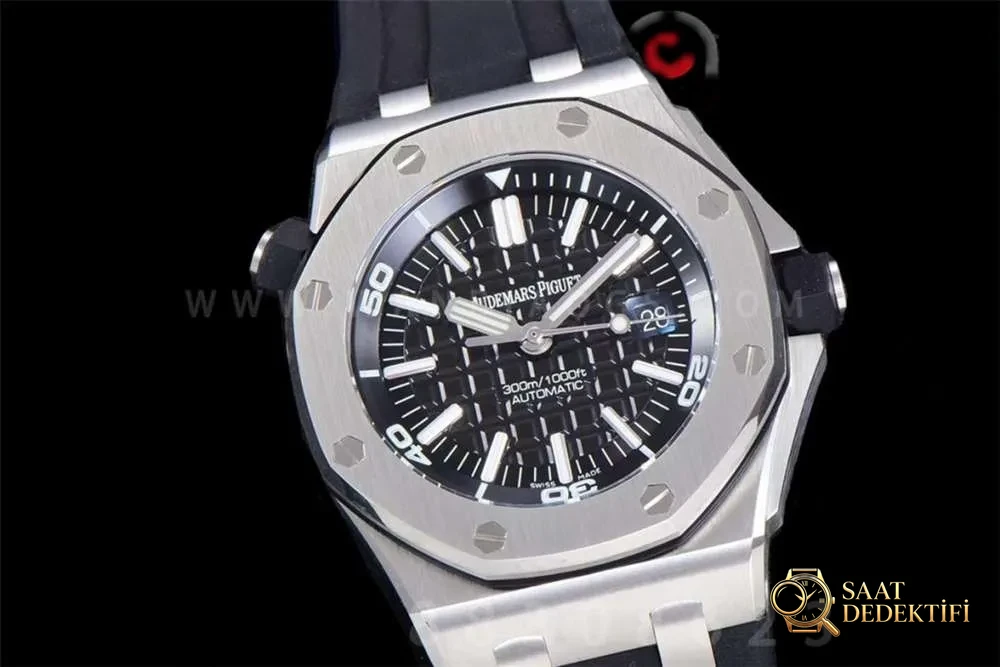 JF Factory Audemars Piguet Royal Oak V10 15710 Saat Detaylı İncelemesi - Kasa Profili ve Kurma Kolu İncelemesi