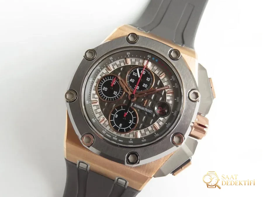 JF Factory Audemars Piguet Schumacher Royal Oak Offshore Serisi V8 Versiyonu 26568OM Kol Saati - Arka Kapak ve Mekanizma Detayı