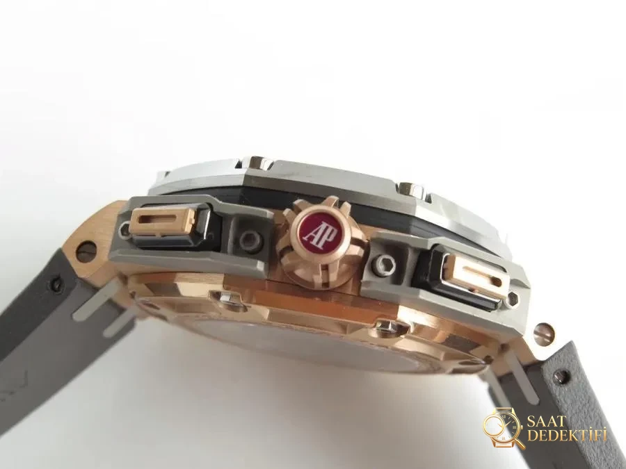 JF Factory Audemars Piguet Schumacher Royal Oak Offshore Serisi V8 Versiyonu 26568OM Kol Saati - Makro Kadran ve İndeks İşçiliği