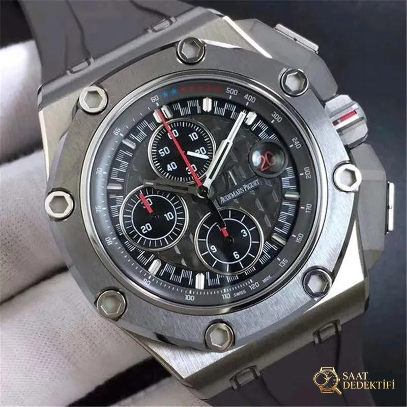 JF Factory Audemars Piguet Schumacher V8 Versiyon Titanyum Kronograf Saat İncelemesi - Arka Kapak ve Mekanizma Detayı