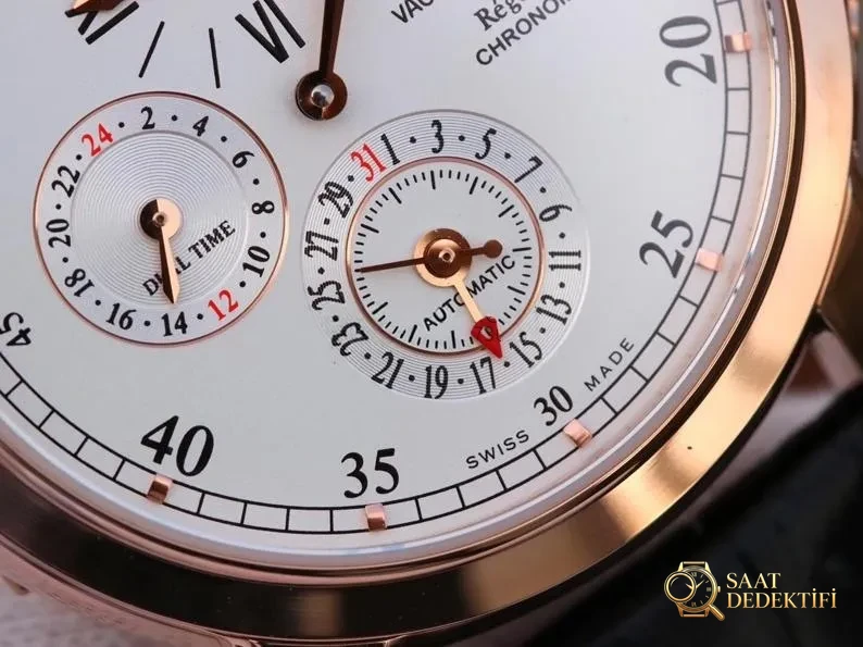 k11 Vacheron Constantin VC Malte 42005 iki zaman dilimli replika saat nasıl? - Arka Kapak ve Mekanizma Detayı