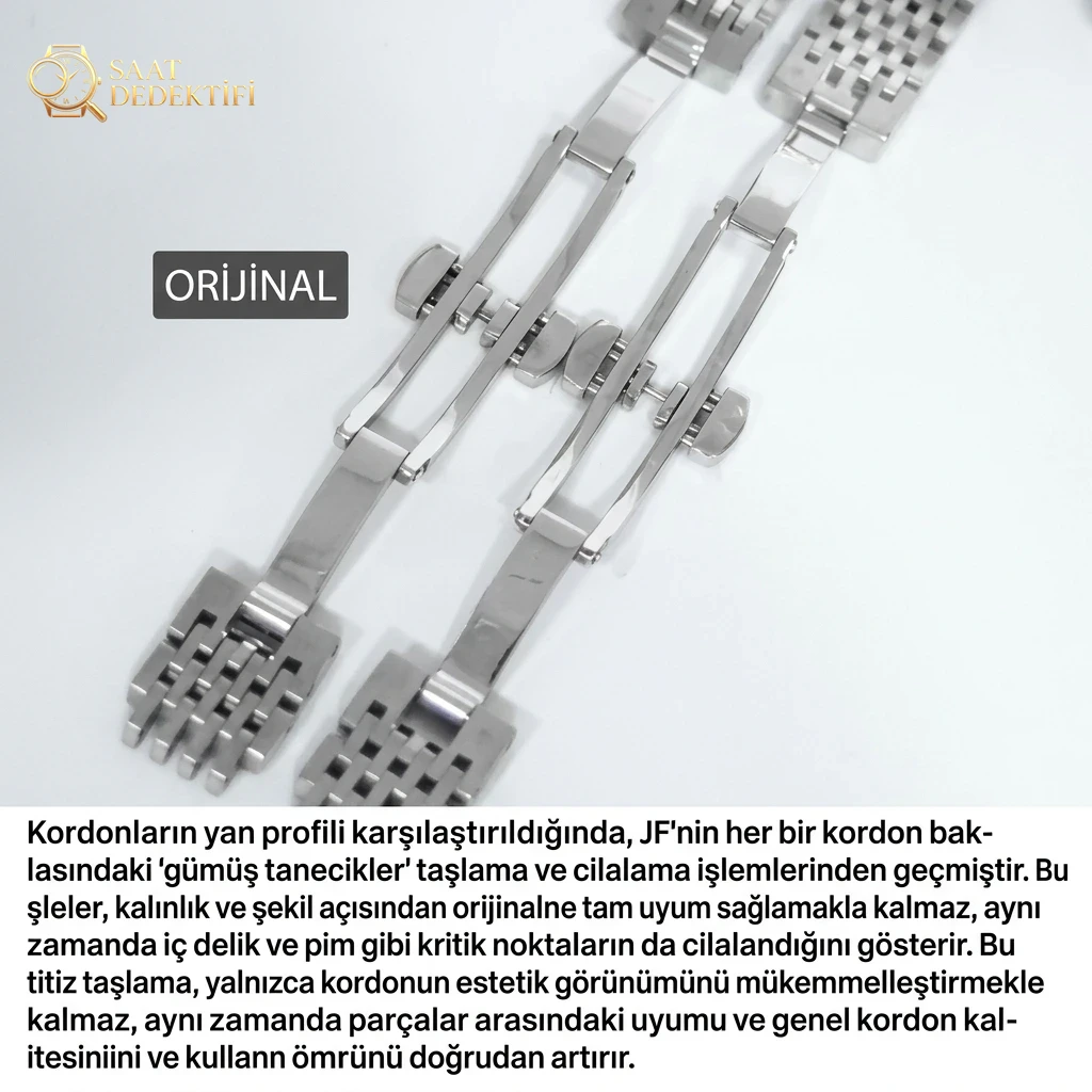 Kadın Longines Elegant serisinin orijinalle detaylı görünüm karşılaştırması - Fosfor ve Super-LumiNova Gece Görünümü
