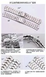 Karşılaştırma: XF Factory VC Vacheron Constantin Overseas serisi 2000V/120G-B122 çelik bilezikli saat - Bilekte Duruş ve Kasa Orantısı