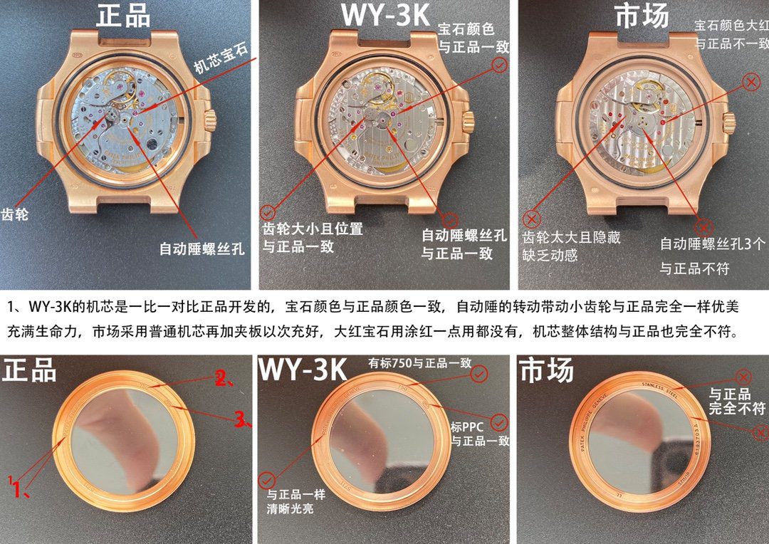Karşılaştırmalı inceleme: 3K Factory PP Patek Philippe Sportif Zarafet serisi 5711/1A 010 kol saati — 2. fotoğraf