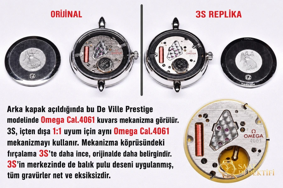 Karşılaştırmalı inceleme: 3S Factory OMEGA De Ville Serisi 424.13.27.60.55.001 Kol Saati (Dewdrop) - Bilezik, Toka ve Klips Mekanizması